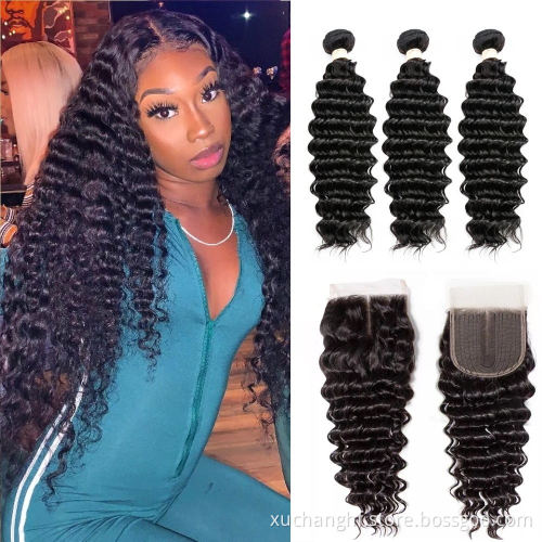 Brazilian Raw Virgin Hair Vendors Free Sample Bundles With Closure 100% Unprocessed Human Hair Extensions Cuticle Aligned Hair